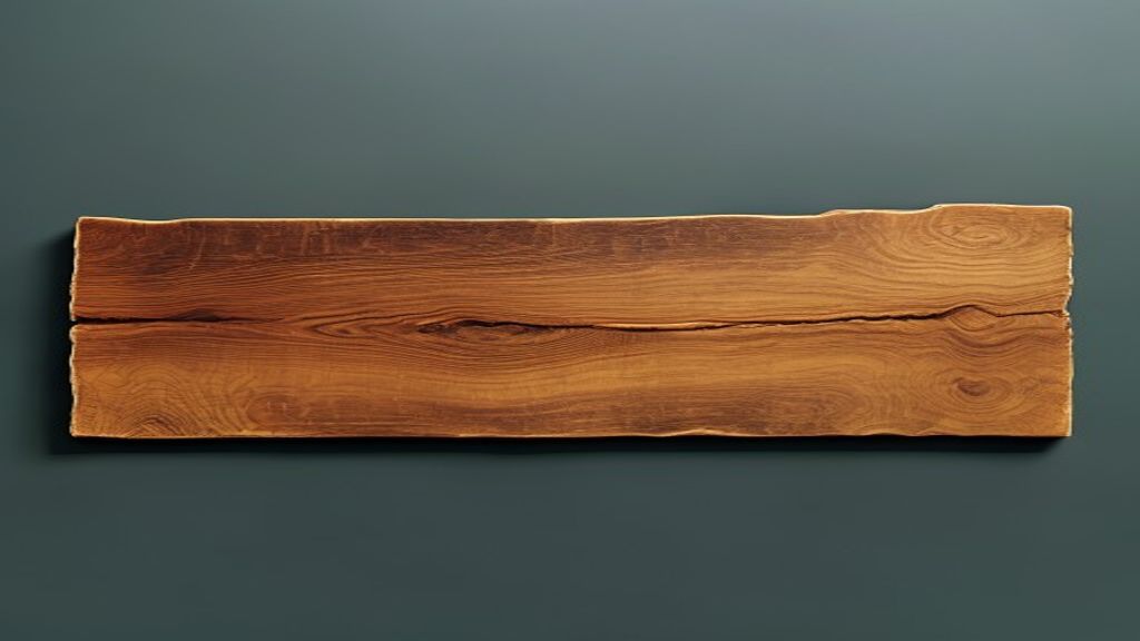 Finished live-edge kiaat boards showing warm amber-brown longitudinal grain